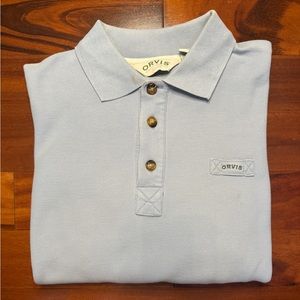 Orvis Signature Polo Shirt in Pale Blue